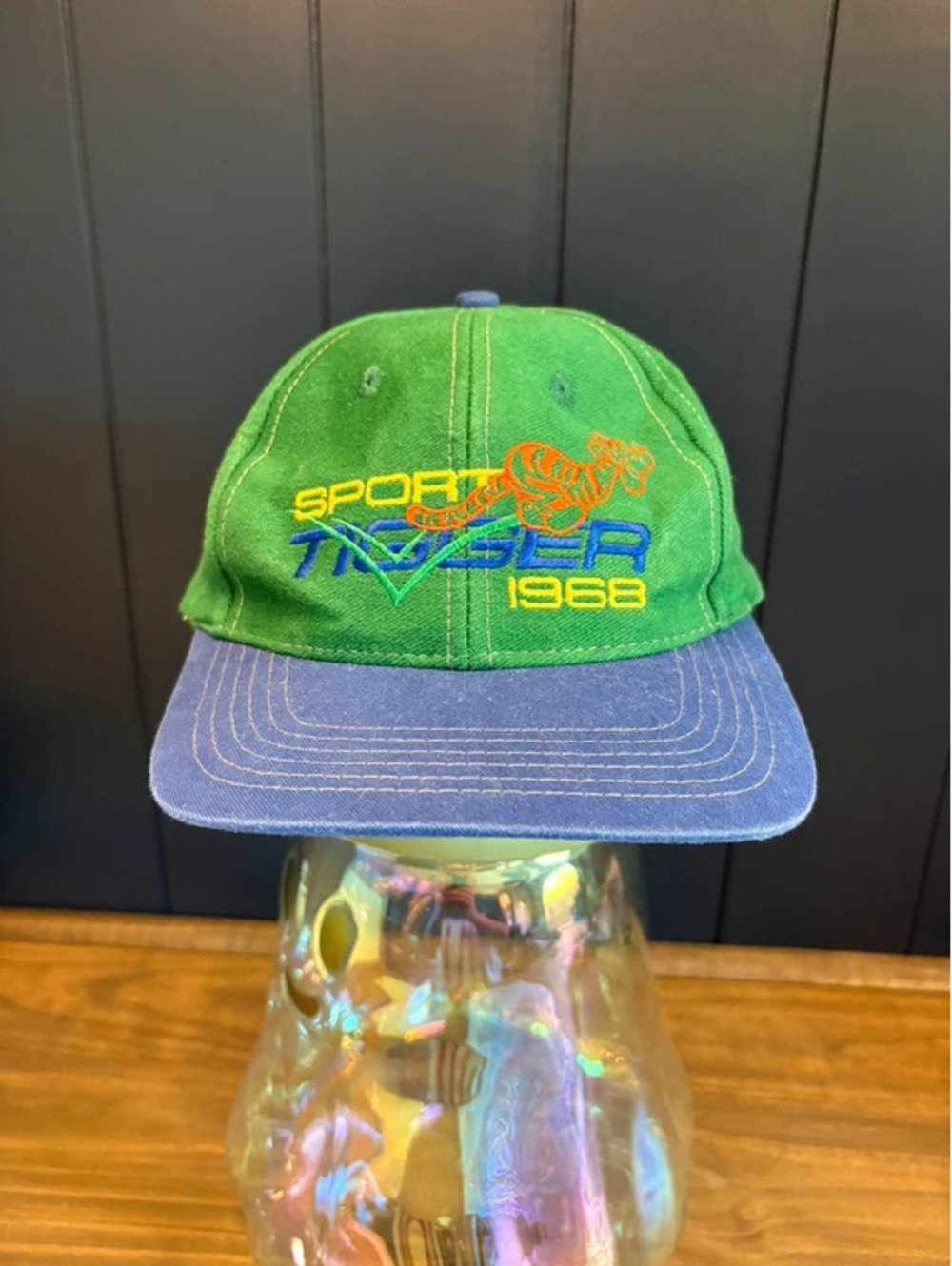 Vintage Disney Store Sport Tigger 1968 Snapback Hat Adjustable Green Blue